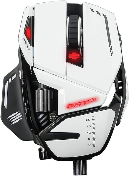 Mad Catz The Authentic R.A.T. 8+ Optical Gaming Mouse – White